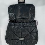 Chico's Quilted Puffer Baguette Black Bag Photo 6