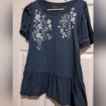 Amana Baby Doll Floral Top XL Blue Size undefined Photo 0