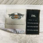 Harley Davidson  American flag patriotic short sleeve t shirt w/ rhinestones 2x Photo 2