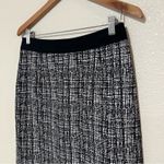 Halogen black white textured cotton pencil skirt 8 Photo 1