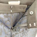 Rebecca Taylor Leopard Print Brocade Pants Navy Photo 5