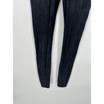 Spanx Leggings Women Large Tall Black Shimmer Mid Rise Pull On Compression Photo 3