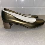 Anne Klein Anne‎ Klein Metallic Mocha Brown Patent Leather Low Heels Shoes Hallie 5.5 M NEW Photo 3