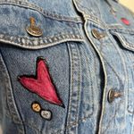 Vtg County Seat Denim Womens Vest Sz S Y2K Moon Stars Boho Western Cottagecore Blue Photo 12