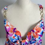 Catalina  collections swim tank.  Floral.  Size 3X.  Built in bra.  EUC. Photo 1