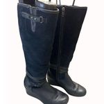 UGG  Australia women’s black leather suede knee high boots size 7 SKU 5036 Photo 0