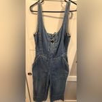 Free People We The Free Blue Denim Amina Jumpsuit size Large, NWOT Photo 15