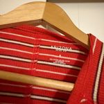 Arizona Jeans Arizona Jean Co Crop Top Small Long Sleeve Striped Red Ribbed Cotton Blend Y2K Photo 1