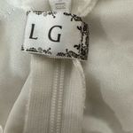 MSLG Elegant Round Neck Short Sleeves Floral Lace Party Dress Sz M Wedding Look White Size M Photo 9