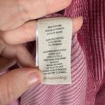 Soft Surroundings  Red‎ Pink Striped Cardigan Sz M Hooded Open Front Knit Comfort Photo 7