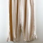 H&M High Rise Pleated Front Linen Wide Leg Ankle Pants Cream 8 Photo 10