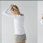 Lululemon Inner Essence Long Sleeve Scoop Neck Tee White Vitasea Size 6 Soft Photo 1