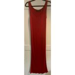 VTG Linda Allard Ellen Tracy Red Ribbed Knit 2PC Maxi Dress & Maxi Cardigan Sz M Size M Photo 7