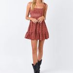 Princess Polly THE BONNIE MINI DRESS MAROON size 4 Photo 6