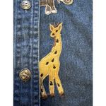 Keren Hart Denim Shirt Women Size Small Embroidered‎ Long Sleeve Safari Read Blue Photo 2