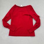 ANN TAYLOR LOFT Petites Knit Top Blouse Womens SP Red Long Sleeve Boat Neck Size undefined Photo 1
