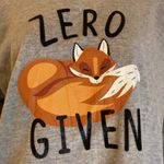 Brooks NWOT Bobbie  “Zero Fox Given” Long Sleeve Gray Top Sz M Photo 1