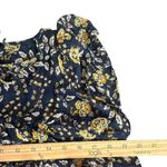 Gap  Dark Floral‎ Womens Top Size XS Blue Tie Neck Flowy Feminine BOHO Prairie Photo 5