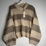 NWT ROLLA’S Weekend Knit Sweater in Khaki Stripe Tan Size M Photo 2