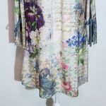 Lily by Firmiana Victorian Print Tunic Size Large Floral Garden Print Tunic Blue Photo 3