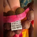 None Indonesian Handmade Embellished Pink and Orange Halter Sundress Photo 3