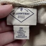 st. john's bay Wide Leg Crop Pants Women's Size 2X Pull On Tencel Beige Birch Photo 3