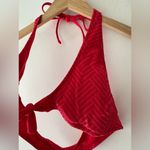Aerie Womens Red Triangle Padded Halter Bikini Swim Suit Top Photo 1