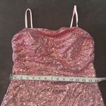 Women’s Pink Sequined Short Homecoming Party Dress Ruffle Hem CorsetBack Size 8 Photo 9