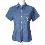 Riders By Lee 90s Vintage Denim Button Down Shirt Photo 0