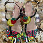 Betsey Johnson  beaded fruit sandals size 10 Photo 0