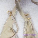 New!‎ Set! Devon Windsor Lou bralette bikini top Leanne tie bottom, small, gold Photo 14