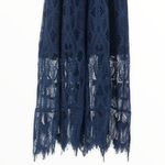 Foxiedox  Blue Maisie Lace Velvet Trim Midi Dress Sheer Overlay Sleeveless size 2 Photo 8