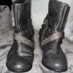 Not Rated  Black Rhinestone Ankle Boots Booties Photo 3
