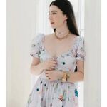 Hill House 💕💕 The Ophelia Midi Dress ~ Sea Creatures Lavender Medium Photo 3