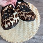 Tory Burch ‎ leopard printed calf hair house shoes loafers Photo 2