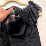Guess  Cottagecore‎ Womens Tops XS Black Lace Layered Off The Shoulders Crop Photo 4