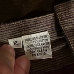 Mary Ann Restivo Vintage Midi Gold Brown Blue Purple Mini Stripes Skirt SZ 12 Photo 9