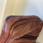 Fossil Vintage  Western Brown Cowhide Leather Crossbody Bag Purse Festival Hippie Photo 6