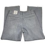 ZARA  Wide Leg Straight Fit Crop Raw Hem Jeans Button Fly Light Wash Size 2 Photo 3