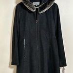 NWT Forecastor of Boston platinum Wool and Saga Fox coat Black Size 10 Photo 0