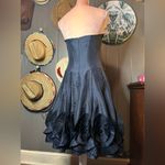 Blue Taffeta strapless 4 Etoile Floral detail fit flare Cocktail Dress Photo 1