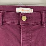 Tory Burch Maroon Dark Red High Waisted Super Skinny Jeans Photo 6