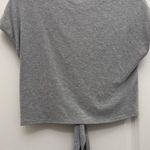 Better Be  Gray Tie-Knot Crop Top Photo 3