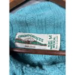 Aran Crafts Womens Sweater M Teal Cable Knit 100% Merino Wool Cardigan‎ Blue Size M Photo 1