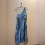Abercrombie & Fitch Blue Asymmetrical Pleated Gown Photo 1