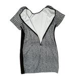 Reed Size Large Black White Geometric Print Dress Short Sleeve City Modern Style Photo 10