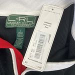 Ralph Lauren  Black Red & White Long Sleeve  Quarter Zip Top NEW L Photo 2
