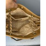 Vera‎ New York Woven Tote Bag Chain Strap Shoulder Bag Designer Purse Brown Photo 3