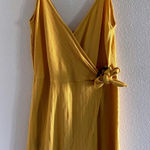 O'Neill  Dress Womens Medium Yellow Wrap Mini Beachy Coastal Boho Surf‎ Travel Photo 0