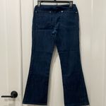 Indigo Blue maternity boot cut jeans size 28x27 petite S dark wash blue EUC Photo 4